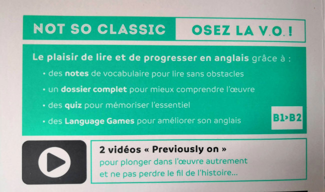 Contenu des livres Not So Classic de Belin