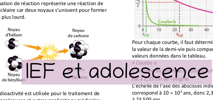 IEF et adolescence